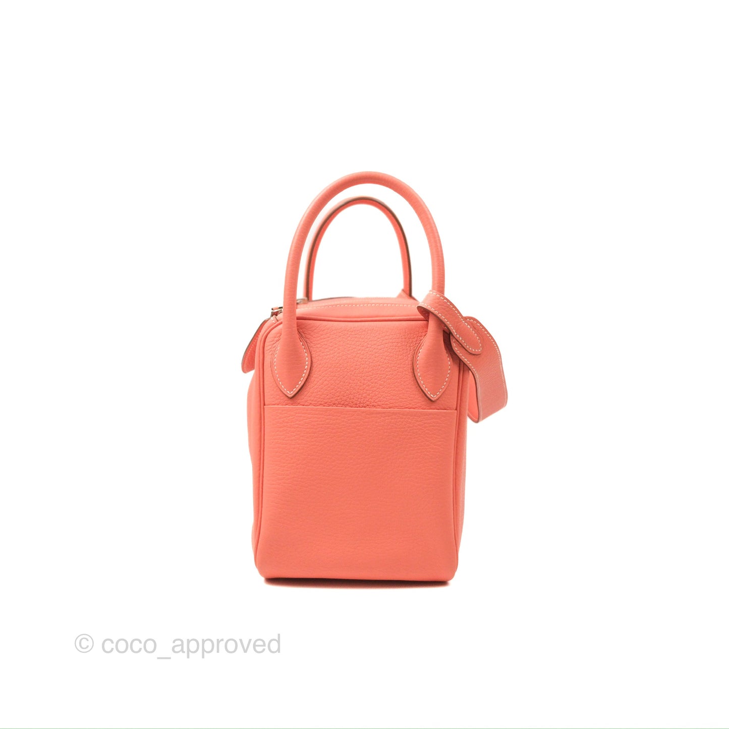Hermès Lindy 30 Flamingo Clemence Palladium Hardware