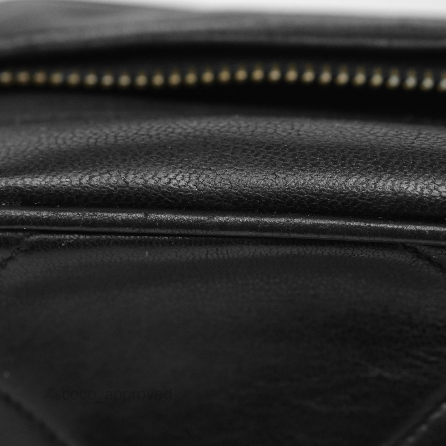 Chanel Vintage Small Camera Bag Black Lambskin Gold Hardware