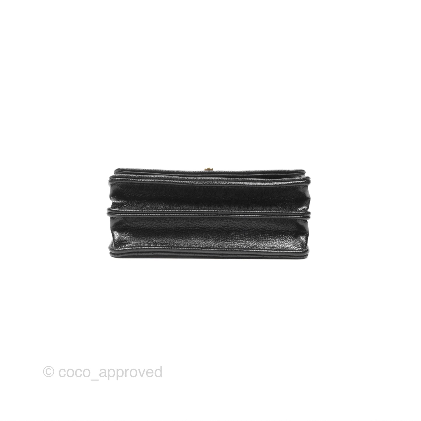 Chanel Mini WOC Bag Charm Black Caviar Gold Hardware