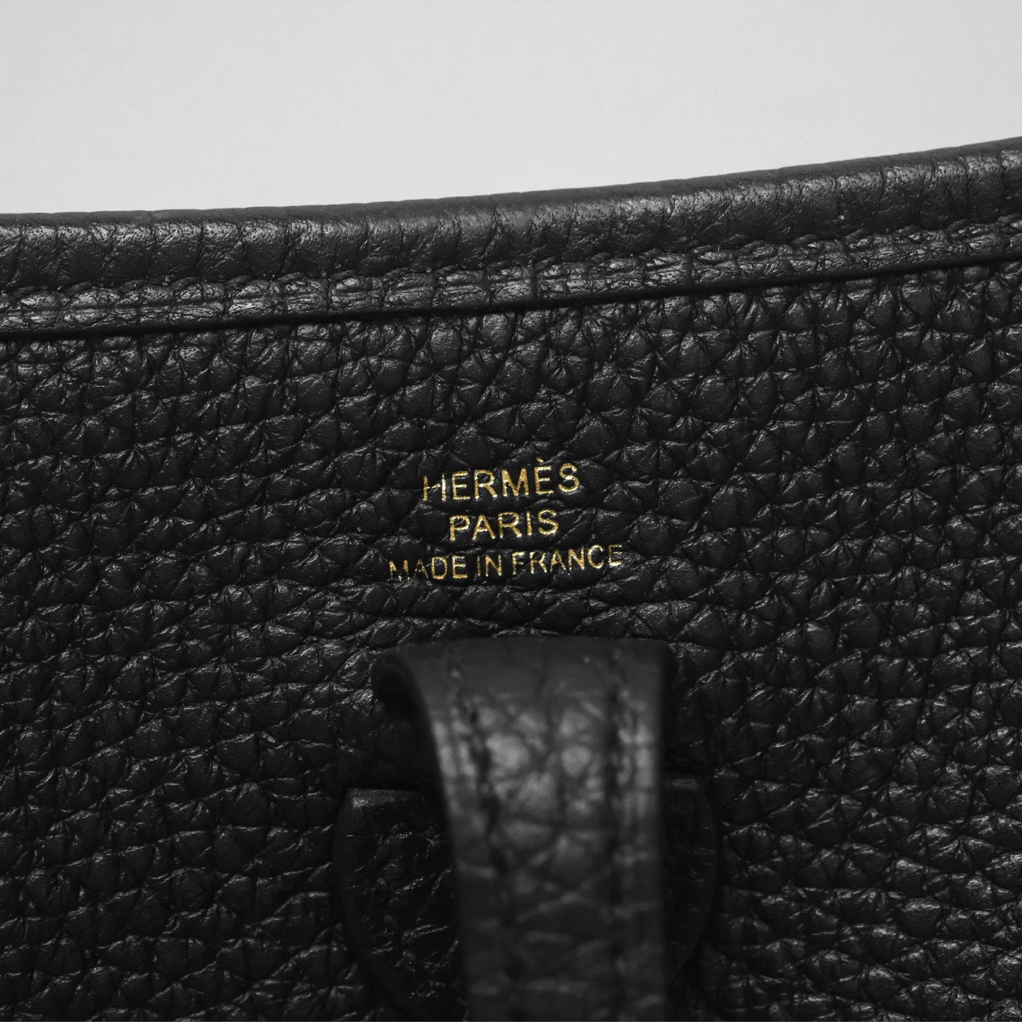 Hermès Mini Evelyne 16 Noir 89 Clemence Gold Hardware