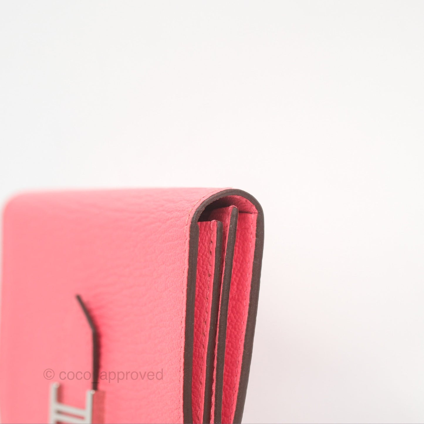 Hermès Bearn Card Holder Rose Ete Chevre Mysore Palladium Hardware