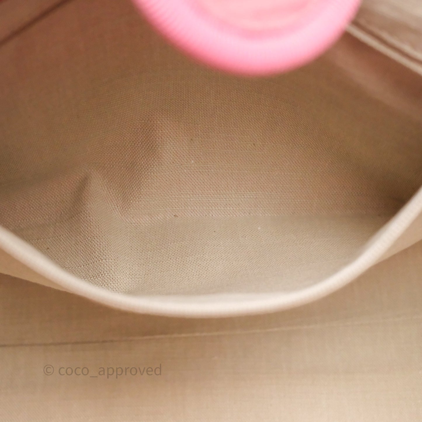 Chanel New Small Deauville Tote Pink Cotton Sliver Hardware