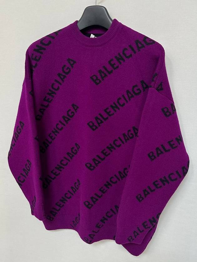 Luxury Balenciaga Logo over knit sweater 110