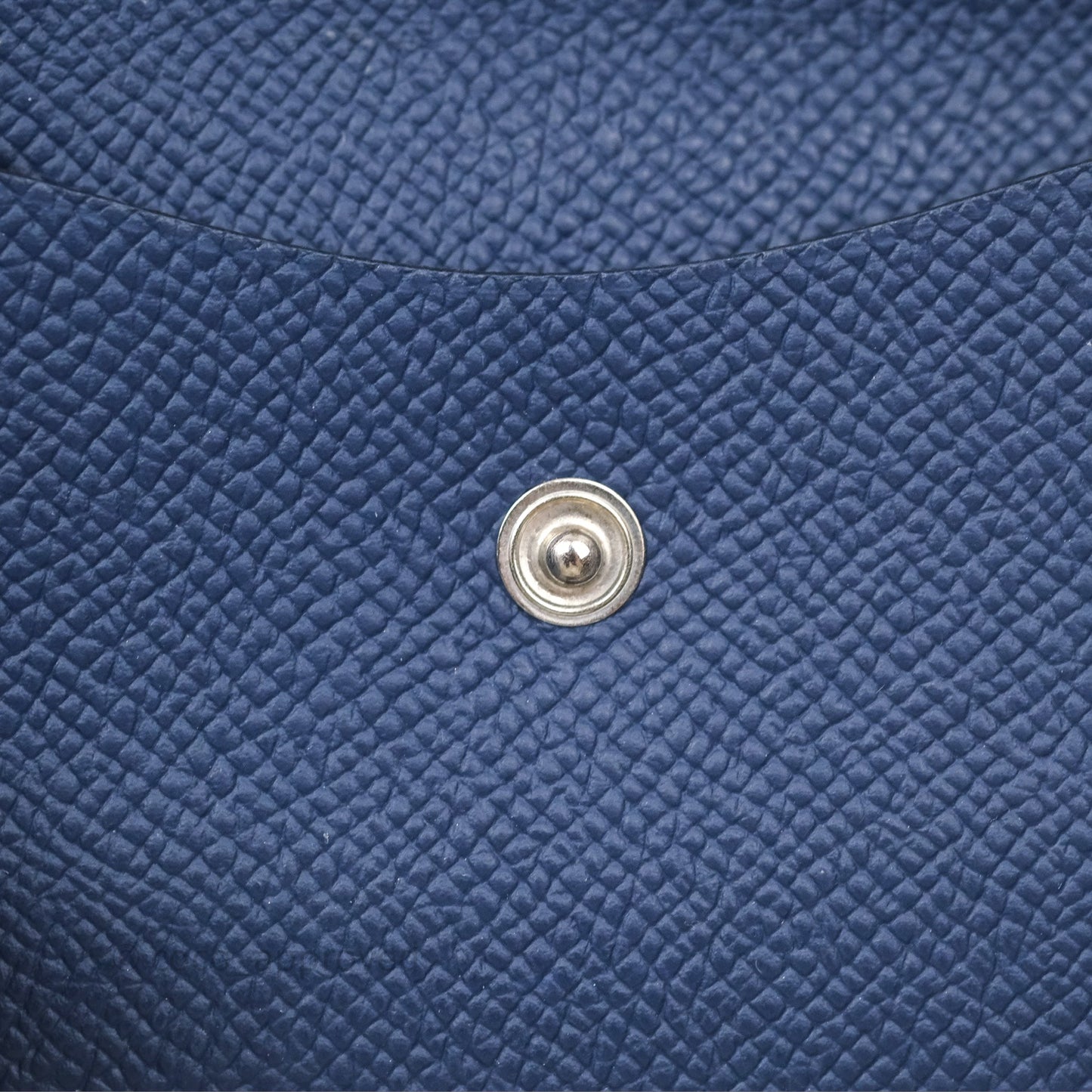 Hermès Bearn Mini Wallet Bleu Saphir 73 Epsom Palladium Hardware