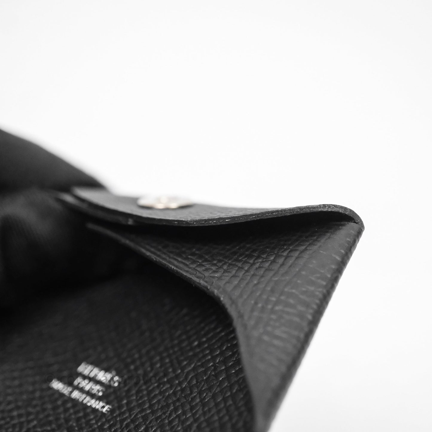 Hermes Bastia Change Purse Black Epsom