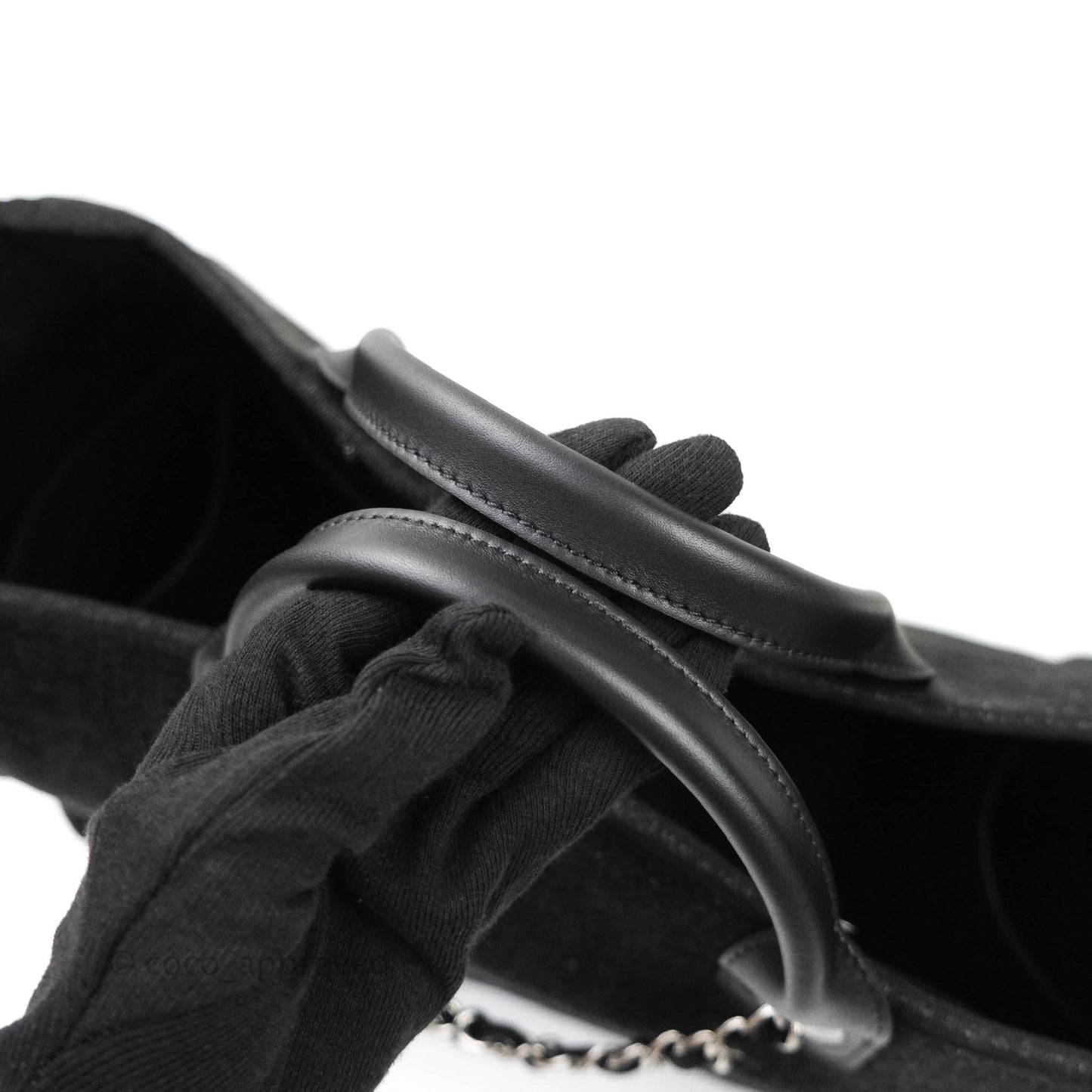 Chanel Large Deauville Black Glitter Lurex