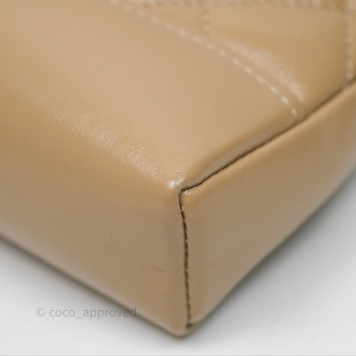 Chanel Nano 31 Beige Shiny Lambskin Gold Hardware