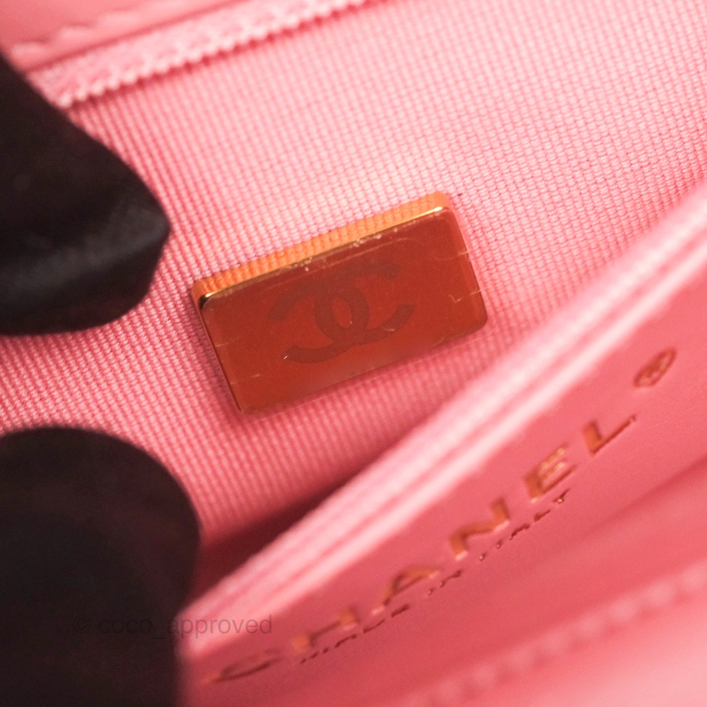 Chanel Kelly Bag Quilted Pink Shiny Calfskin Aged Gold Hardware