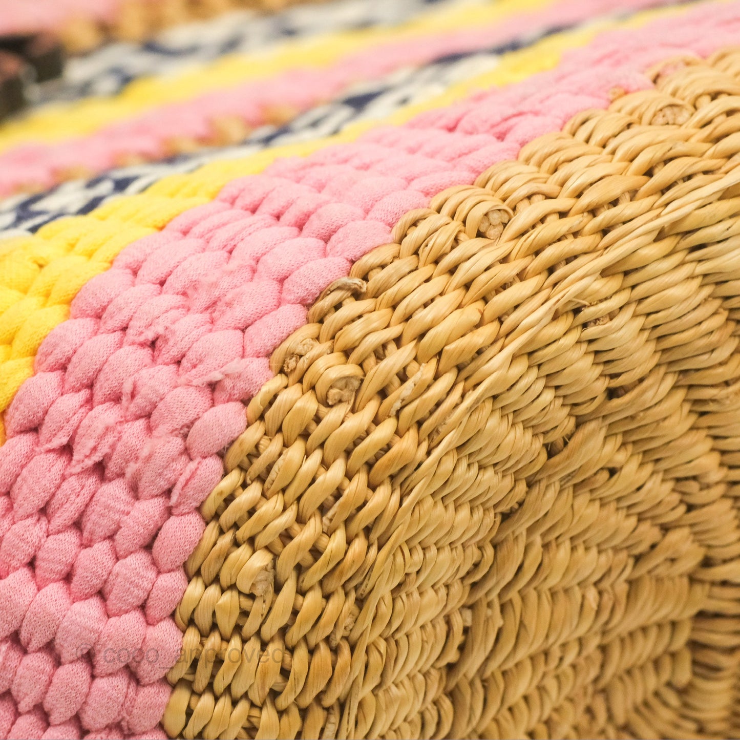 Loewe x Paula’s Ibiza Striped Raffia Basket Bag