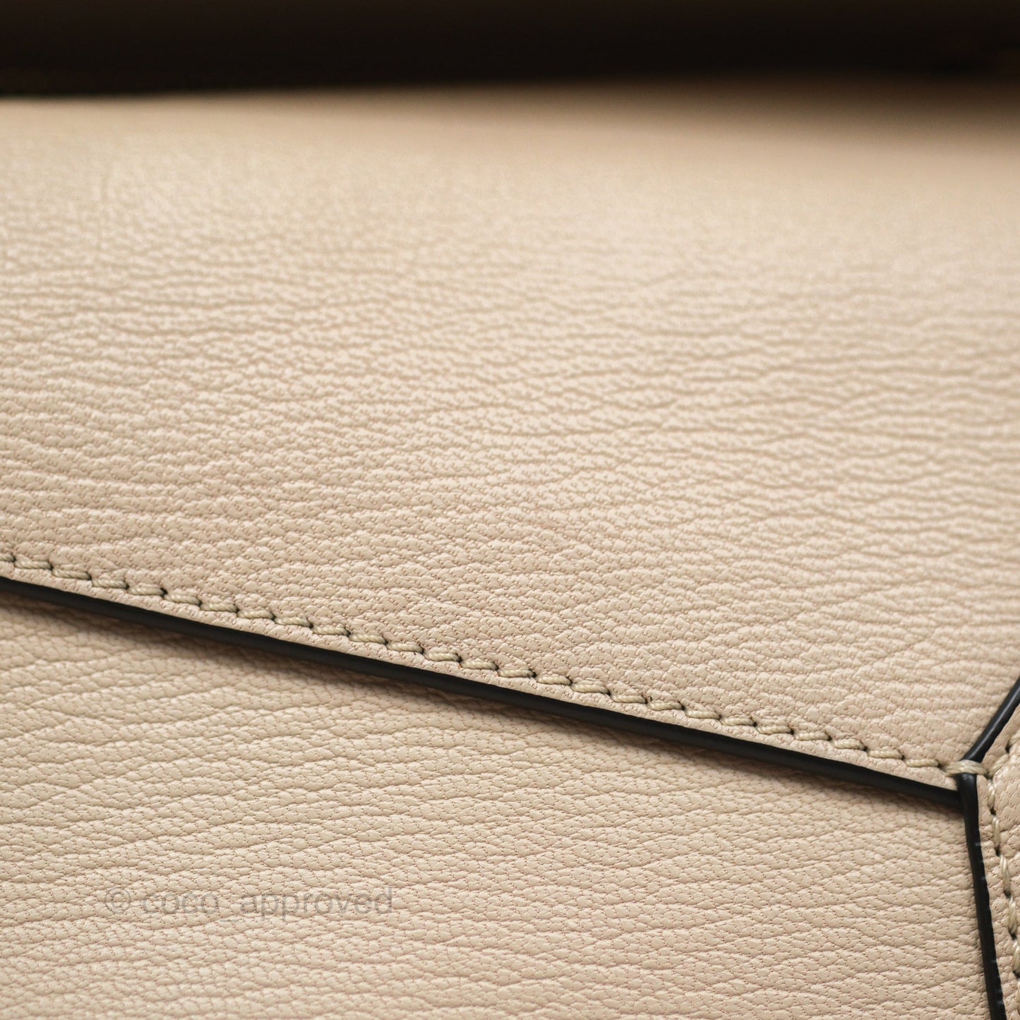 Loewe Small Puzzle Bag Beige Calfskin Gold Hardware