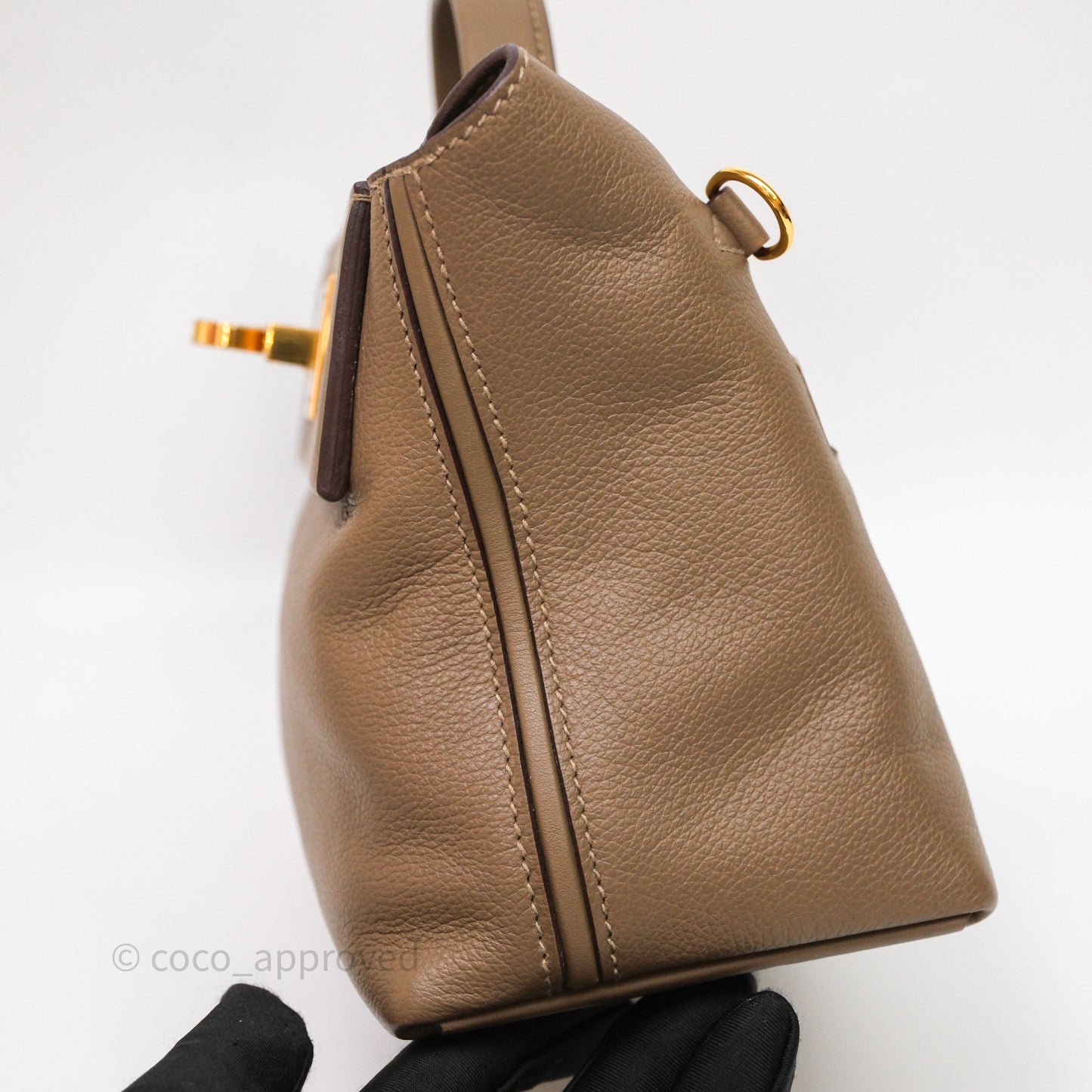 Hermès 24/24 21 Mini Etoupe 18 Evercolor/Swift Gold Hardware