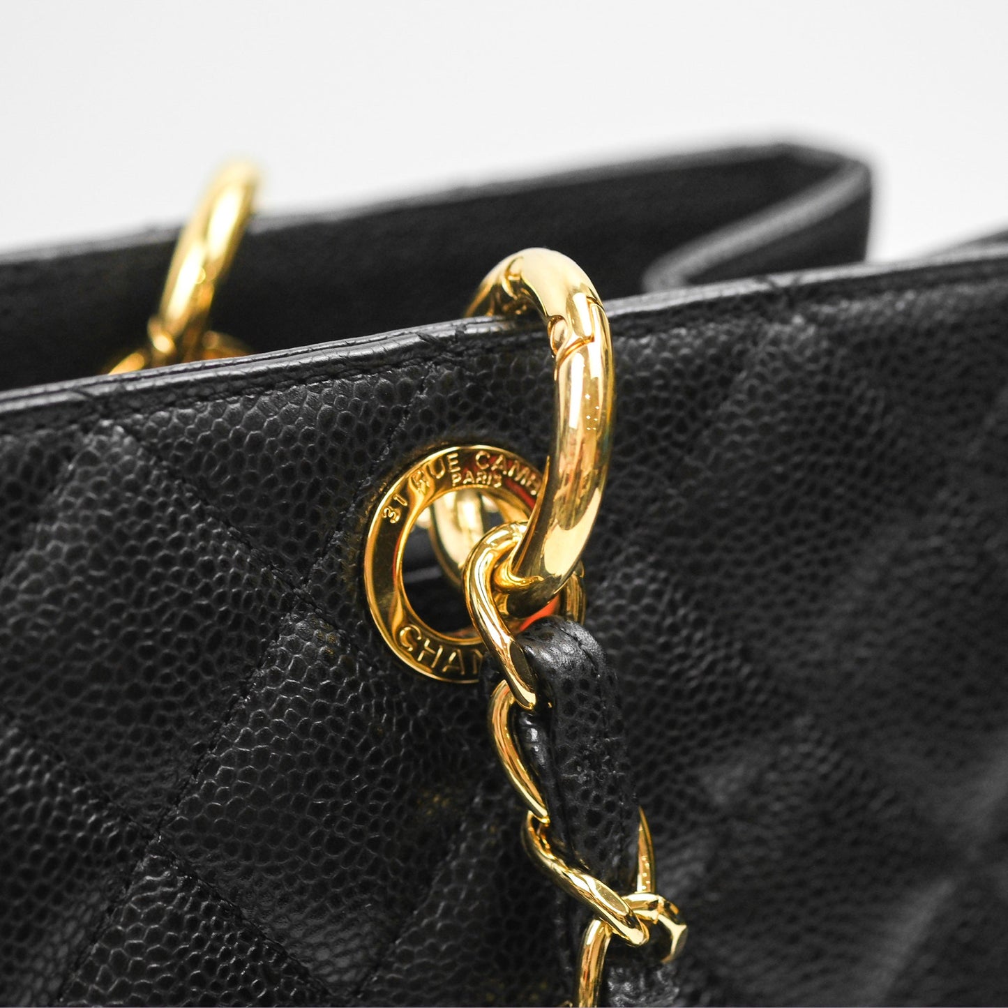 Chanel GST Black Caviar Gold Hardware