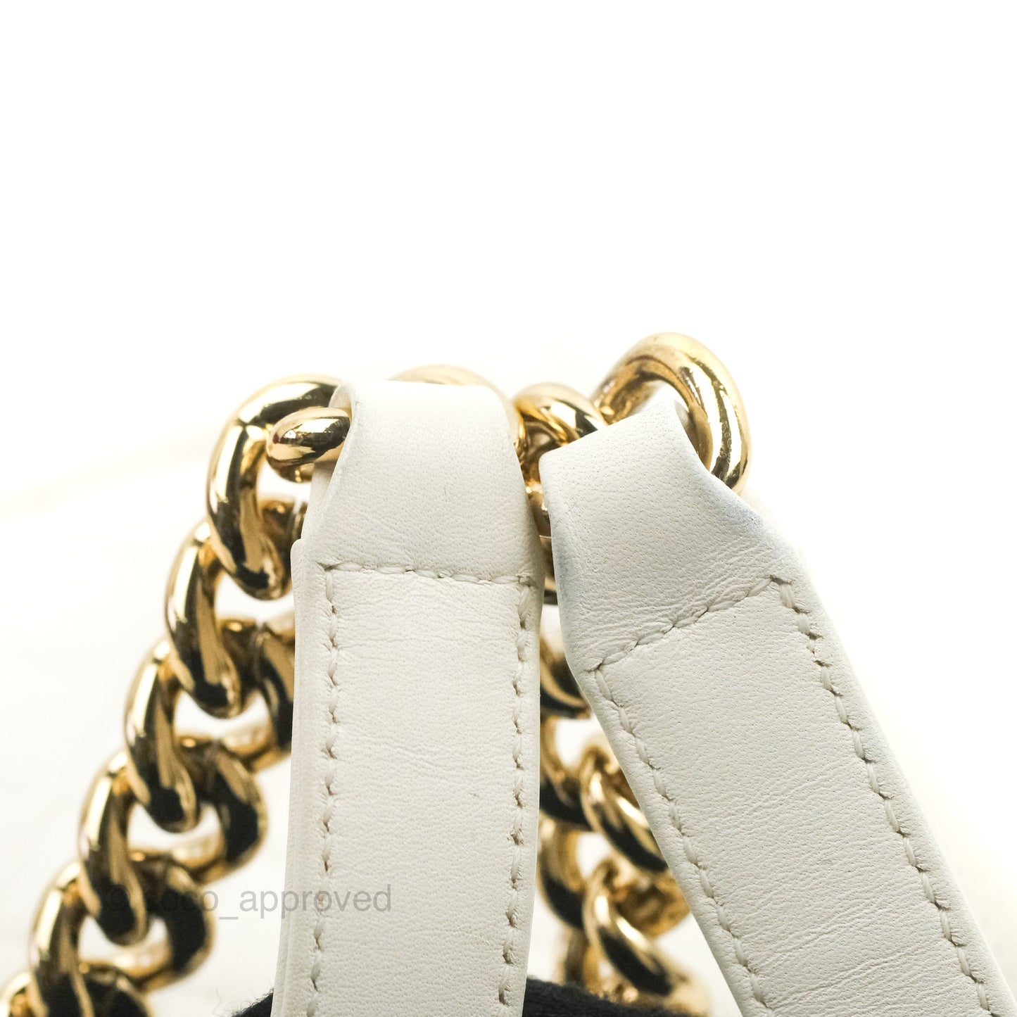 Chanel Medium Boy Bag White Calfskin Gold Hardware