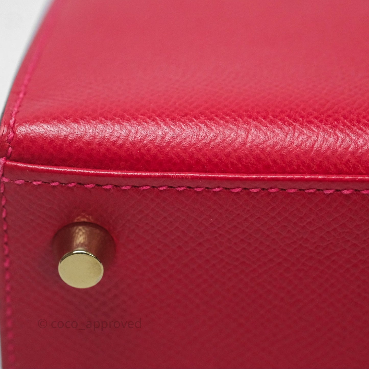 Hermès Sellier Kelly 25 Rouge Casaque Q5 Epsom Gold Hardware