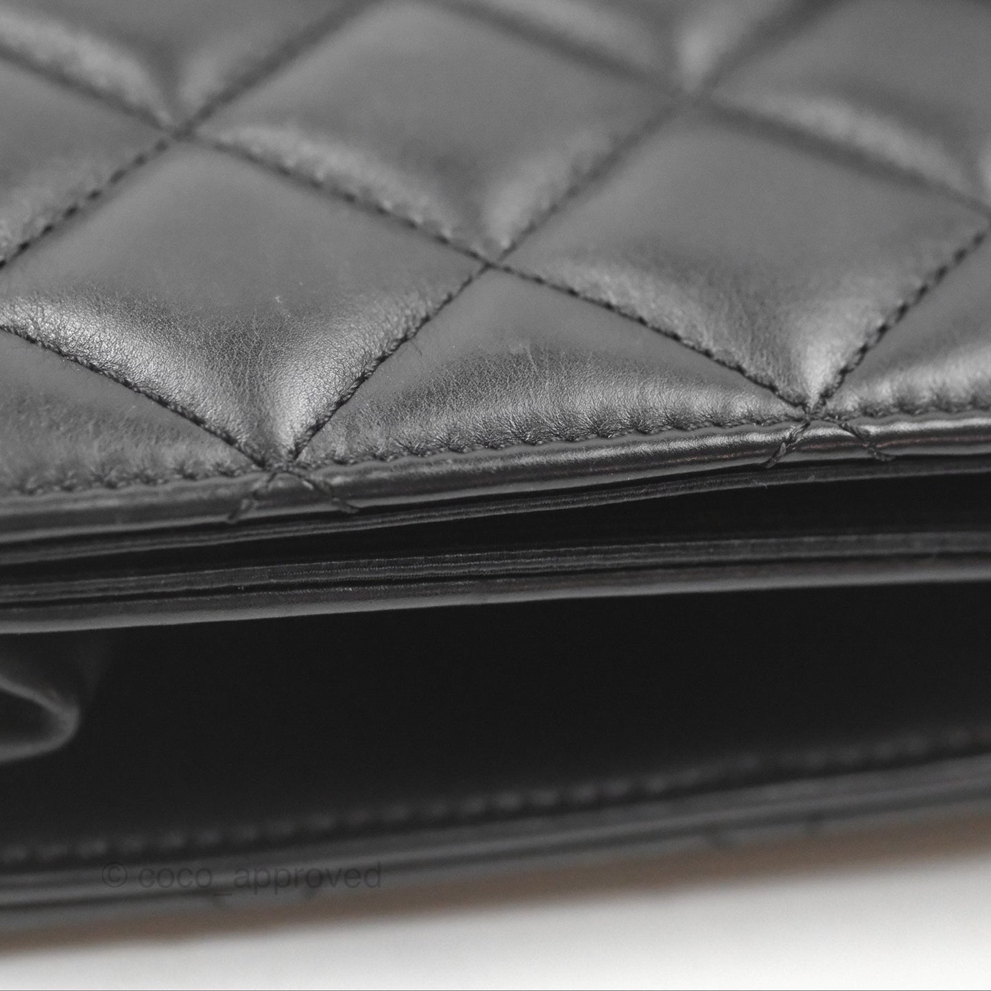 Chanel Quilted Ballerina Small Flap Bag Black Lambskin Ruthenium Hardware