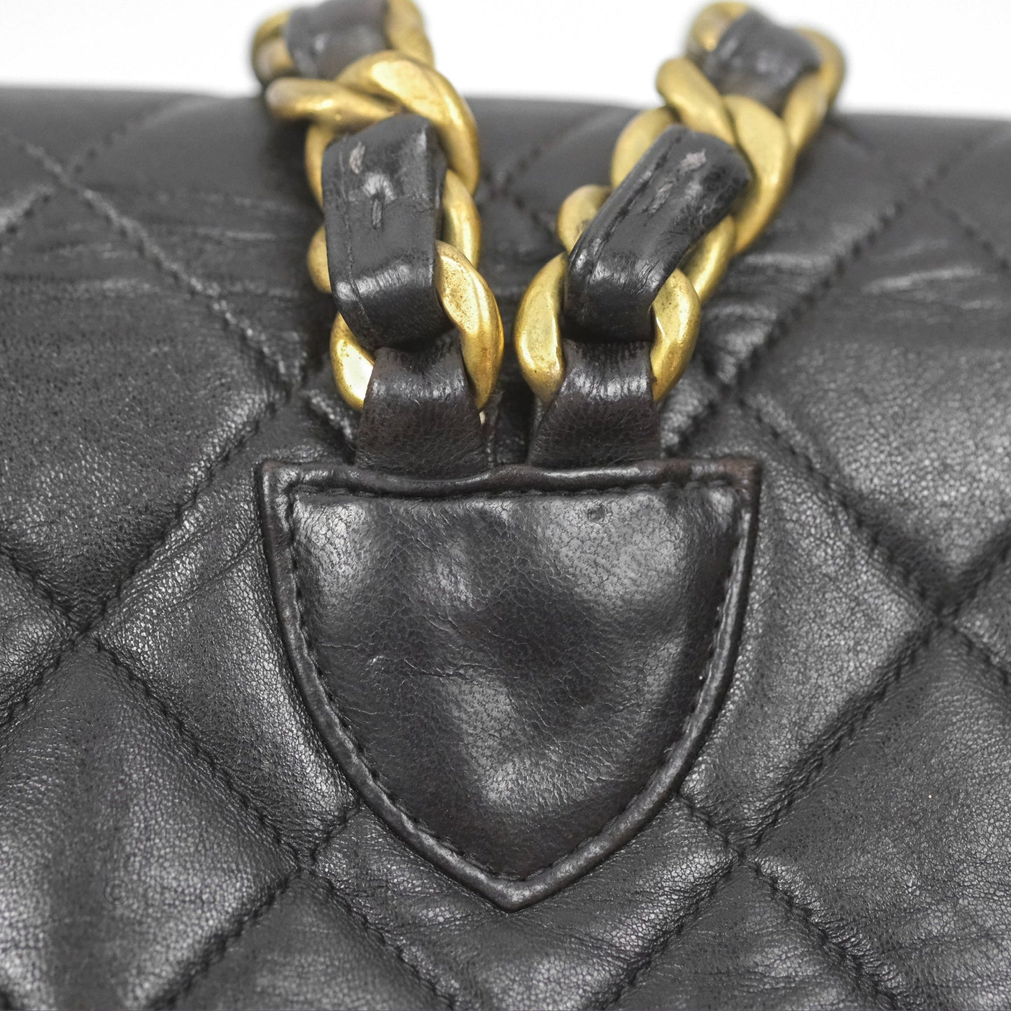 Chanel Vintage CC Duma Backpack Black Lambskin 24K Gold Hardware