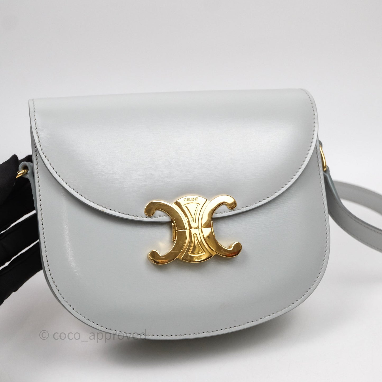 Celine Teen Besace Light Blue Shiny Calfskin