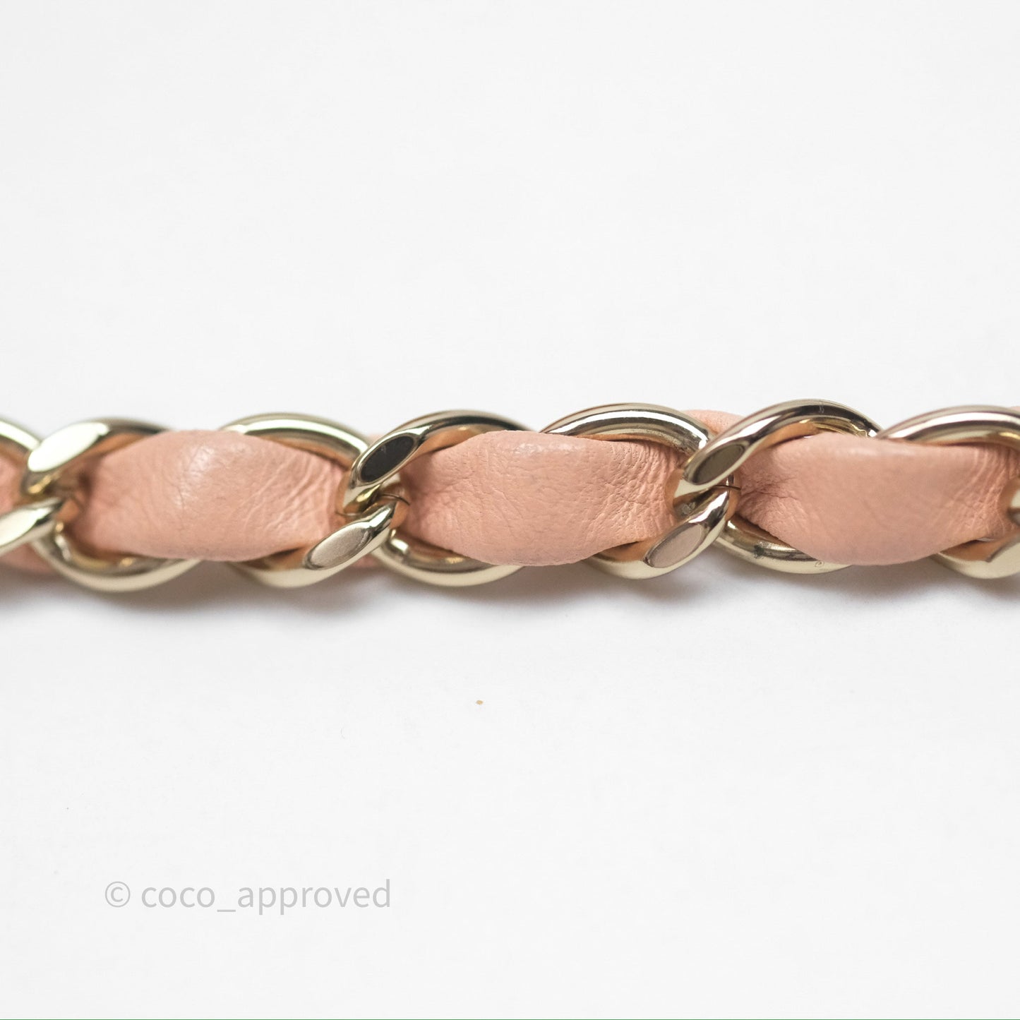 Chanel Mini Square Flap Quilted Beige Pink Lambskin Gold Hardware