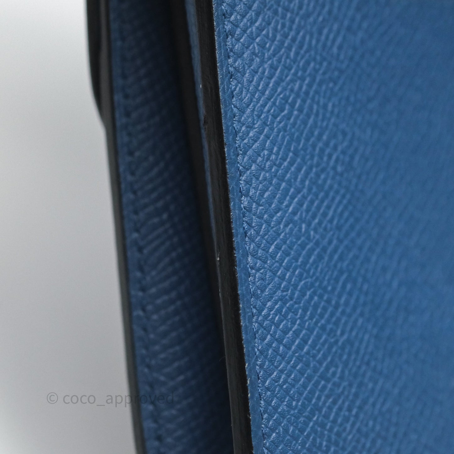 Hermès Constance Short Wallet Bleu Agate R2 Epsom Gold Hardware