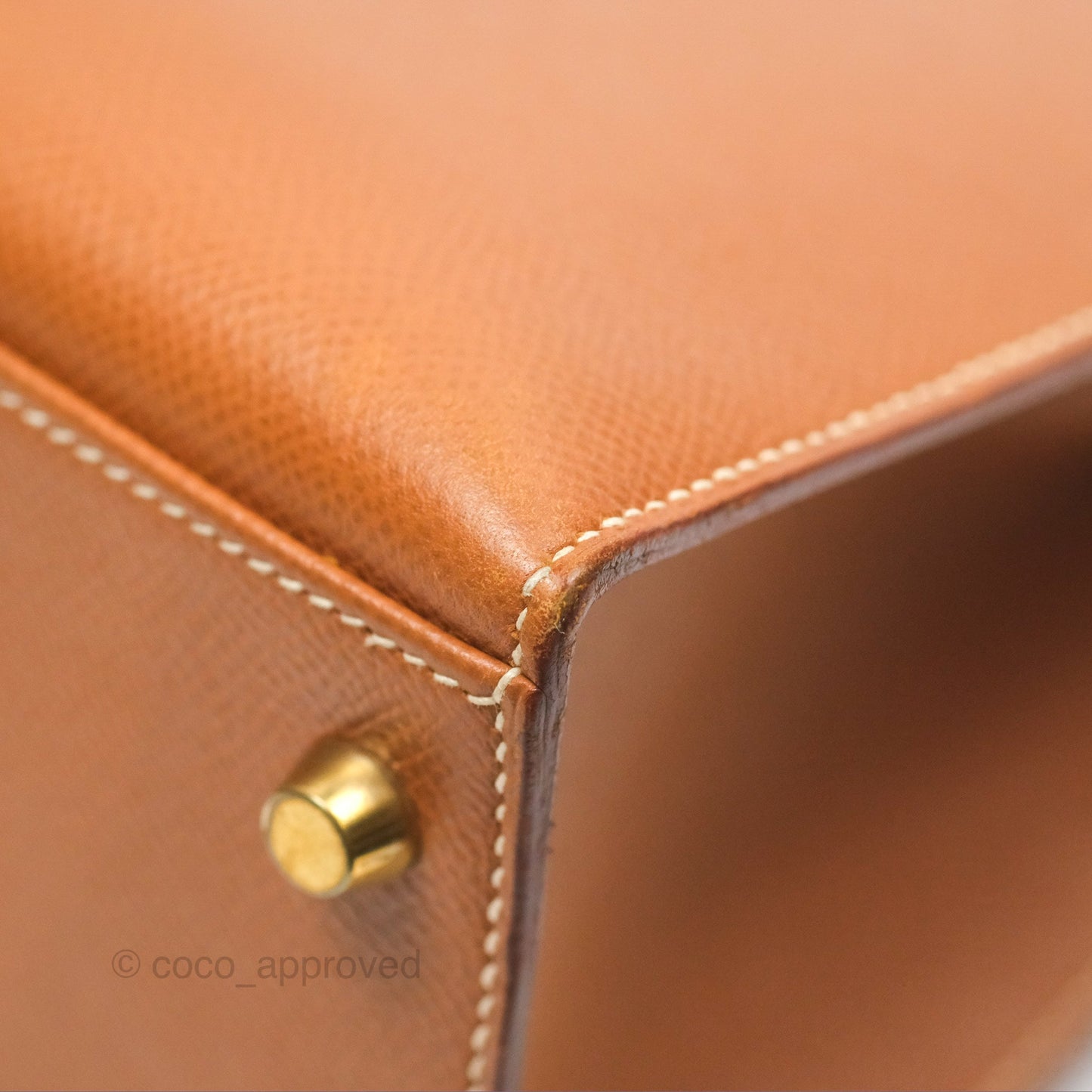 Hermès Kelly 32 Sellier Gold Epsom Gold Hardware