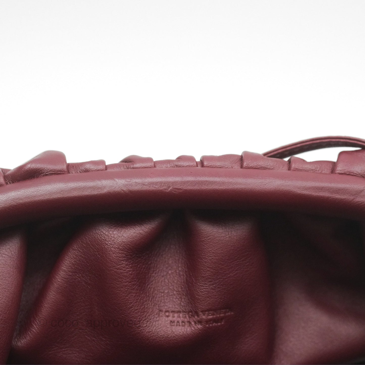 Bottega Veneta The Mini Pouch Bordeaux Butter Calfskin