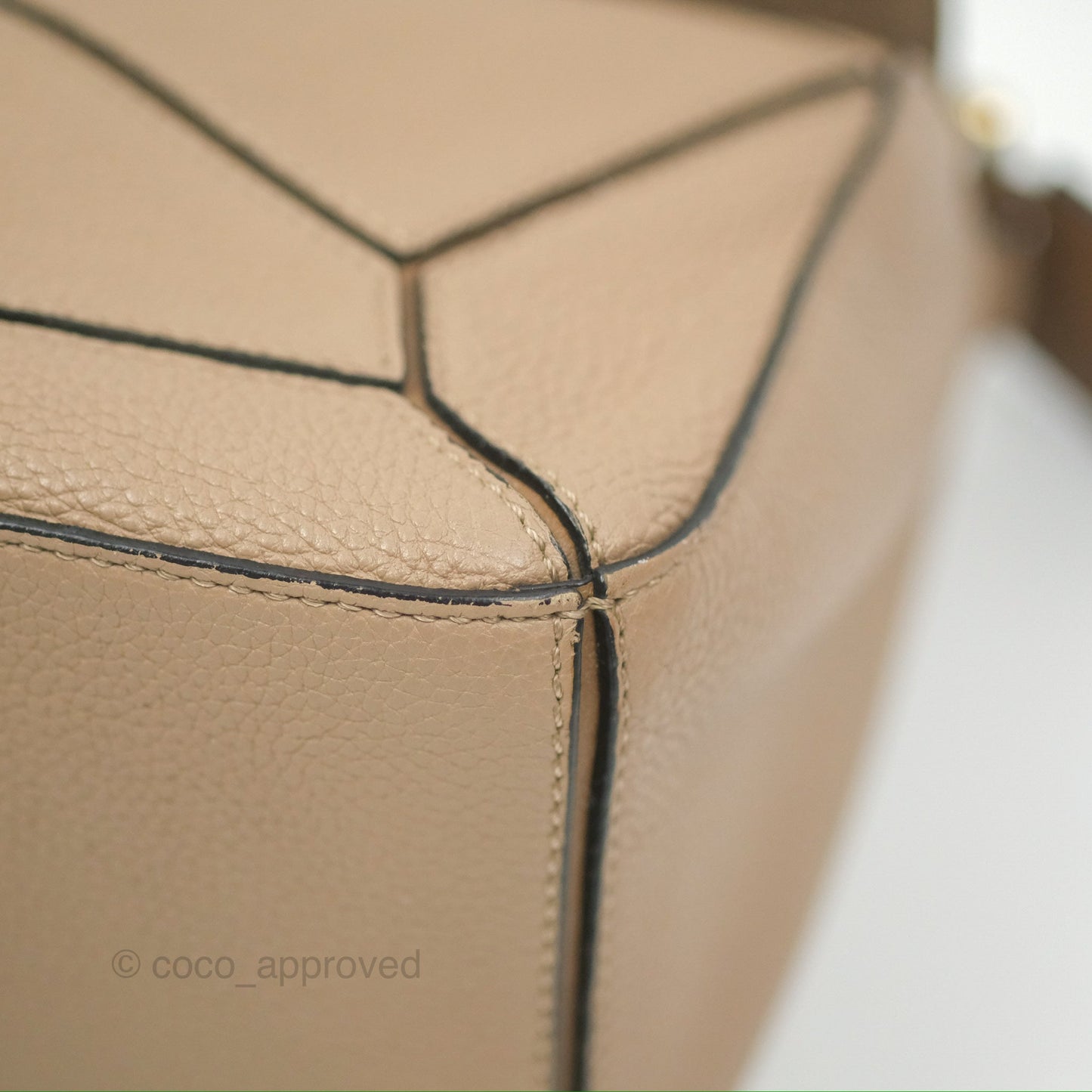 Loewe Small Puzzle Bag Sand Mink Grained Calfskin