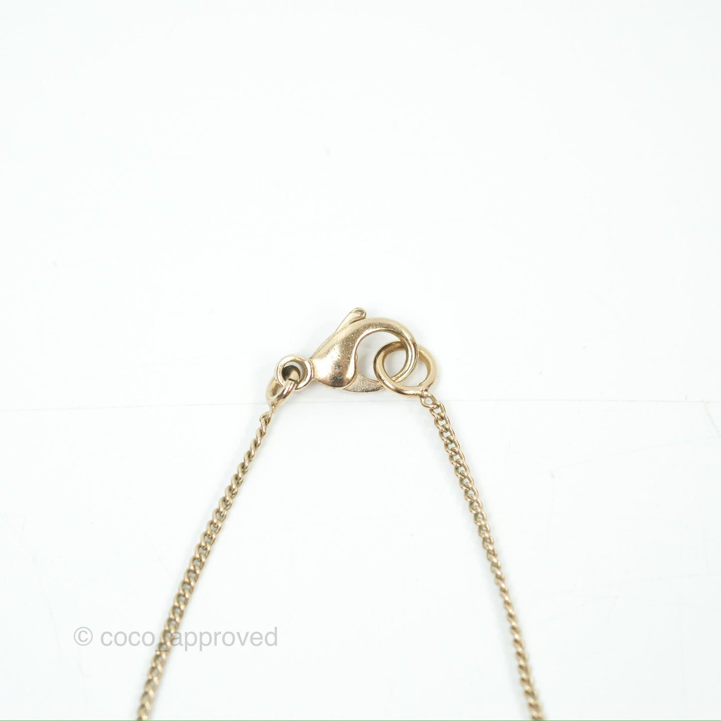 Chanel Turtle Ribbon CC Charms Necklace Gold Tone 06P