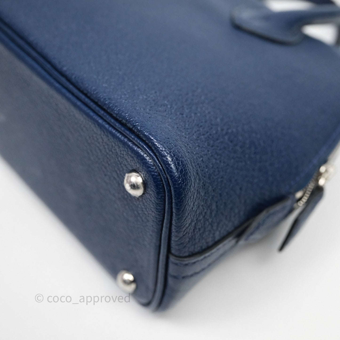 Hermès Bolide Mini 1923 Bleu Chèvre Mysore Palladium Hardware