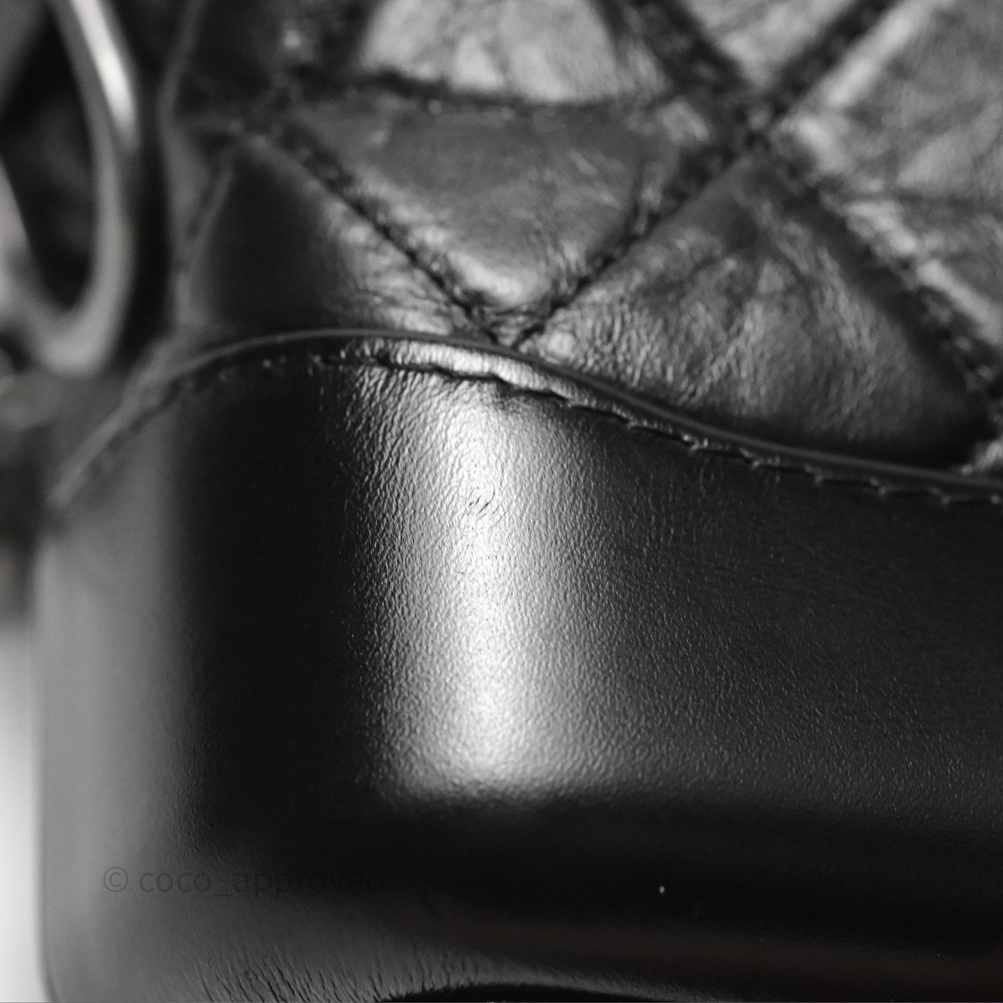 Chanel Small Gabrielle Hobo Quilted Black Aged Calfskin