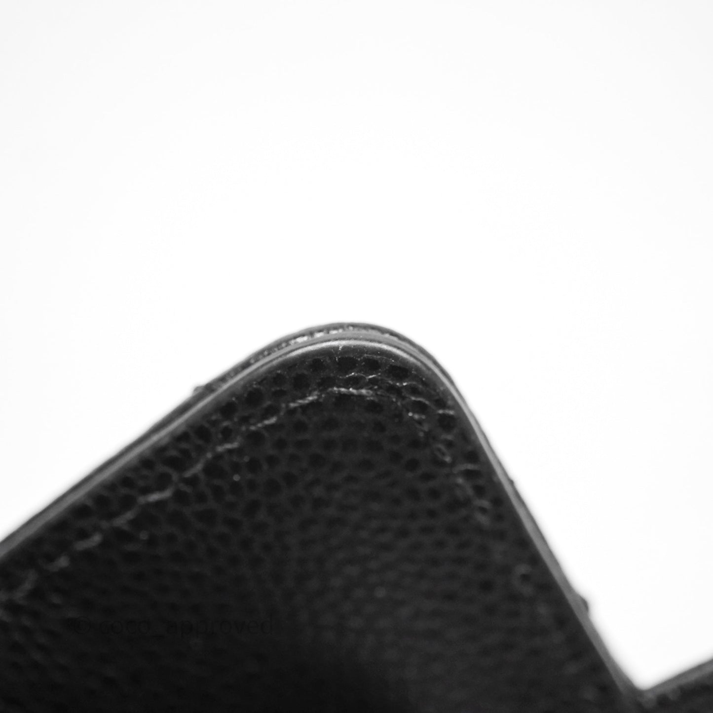 Chanel Small Classic Trifold Wallet Quilted Black Caviar Gold Hardware