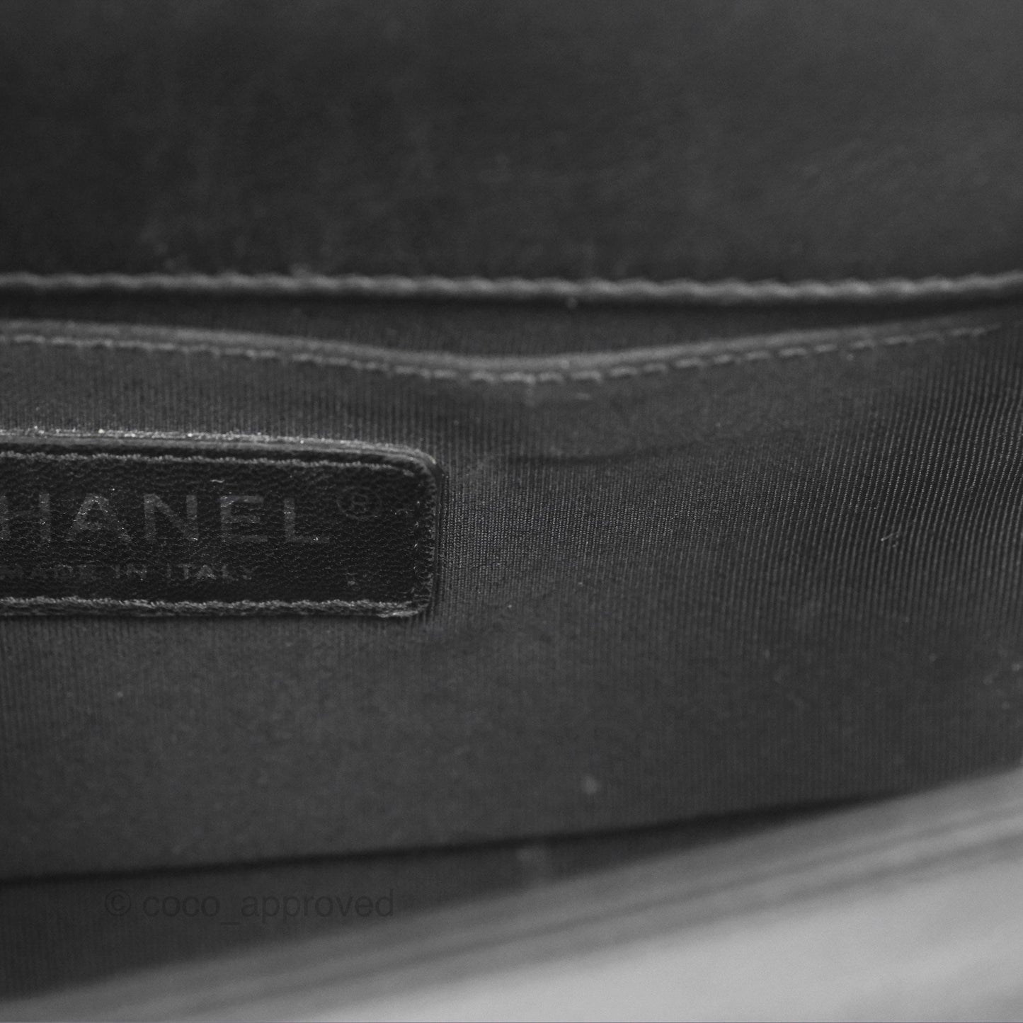 Chanel Small Boy Black Calfskin Ruthenium Hardware