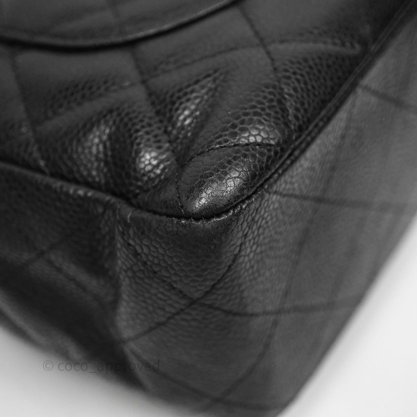 Chanel Jumbo Single Flap Black Caviar Gold Hardware⁣⁣