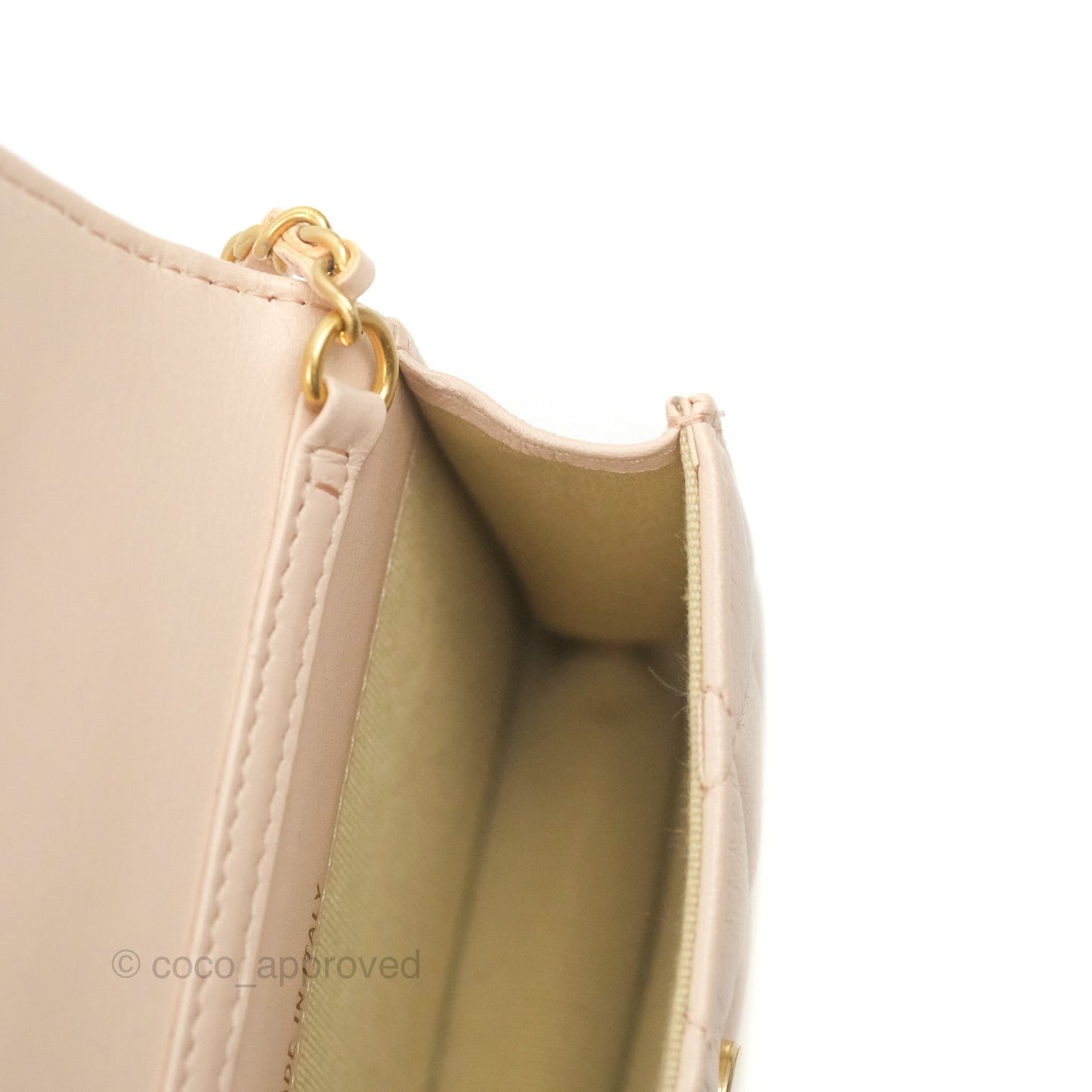 Chanel Mini Pearl Crush Clutch With Chain Belt Rose Clair Pink Lambskin Aged Gold Hardware