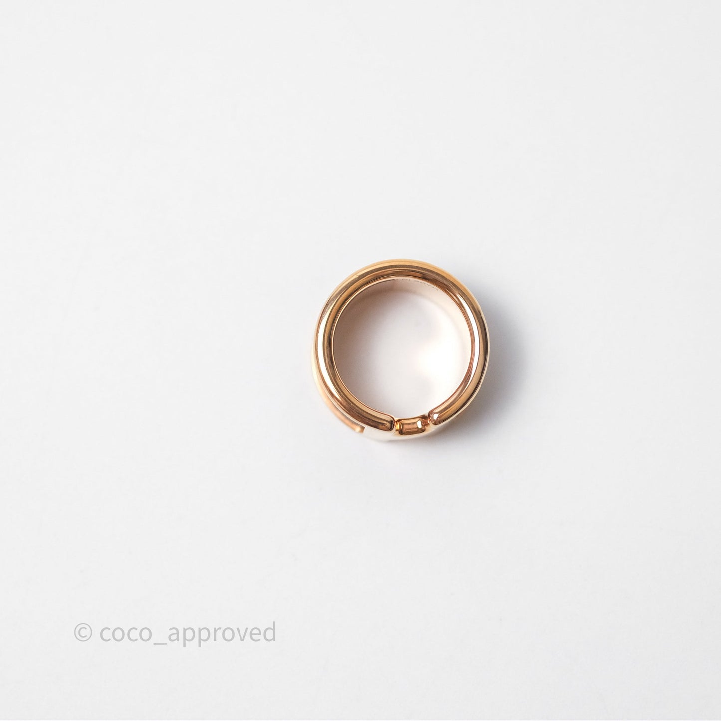 Hermès Olympe Ring Large Model Etoupe 18 Epsom Rose Gold Hardware