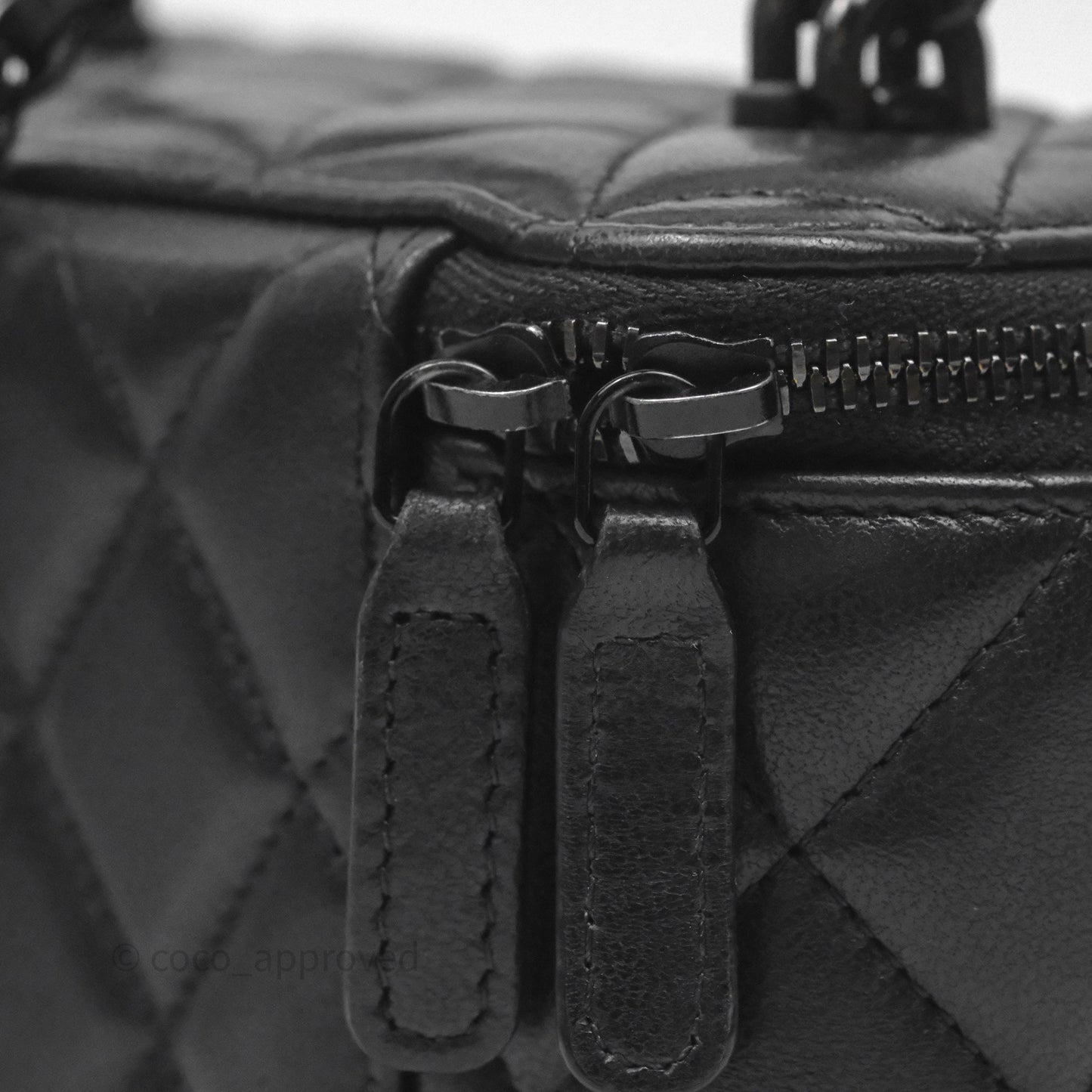 Chanel Vanity Rectangular Top Handle So Black Lambskin