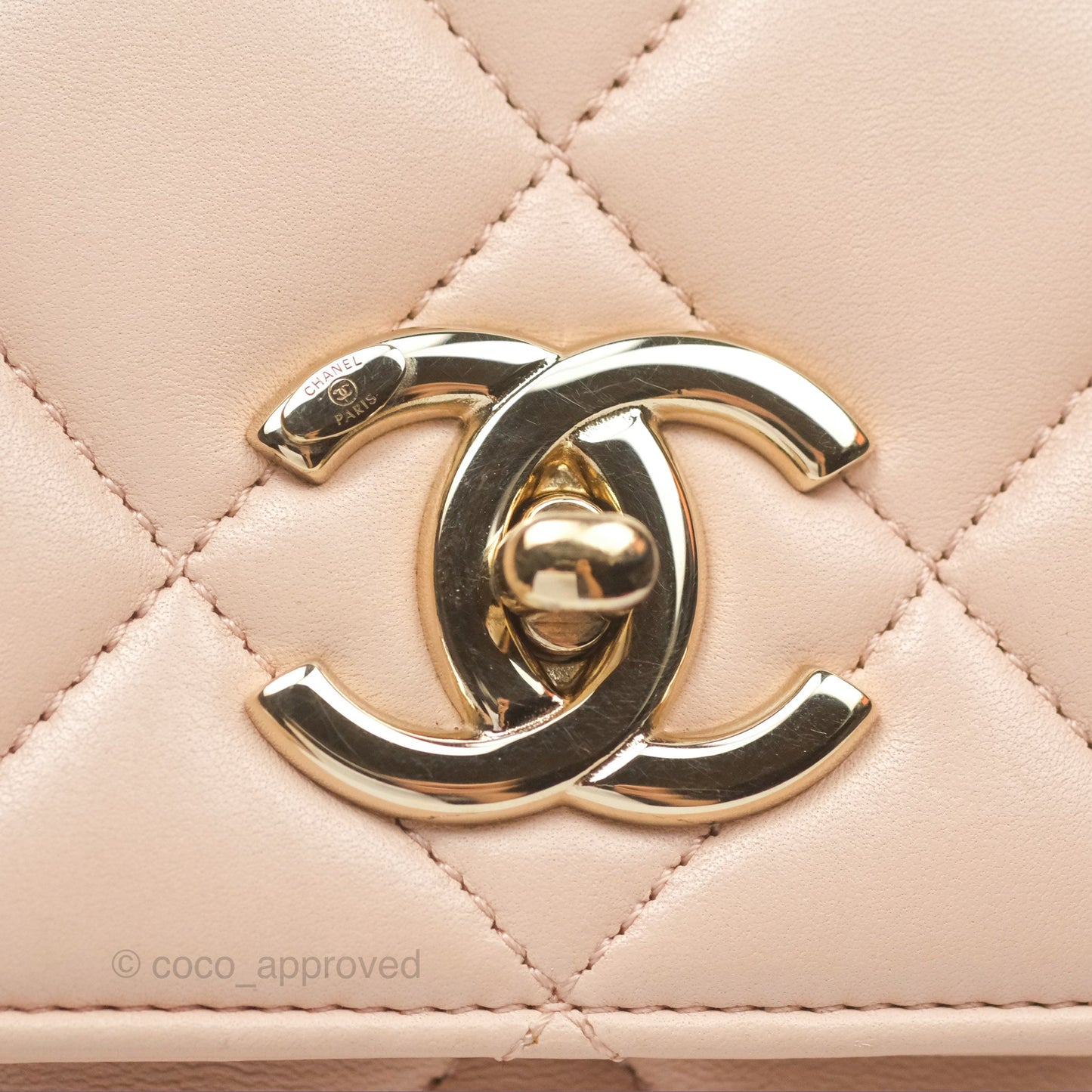 Chanel Trendy CC Small Beige Lambskin Gold Hardware