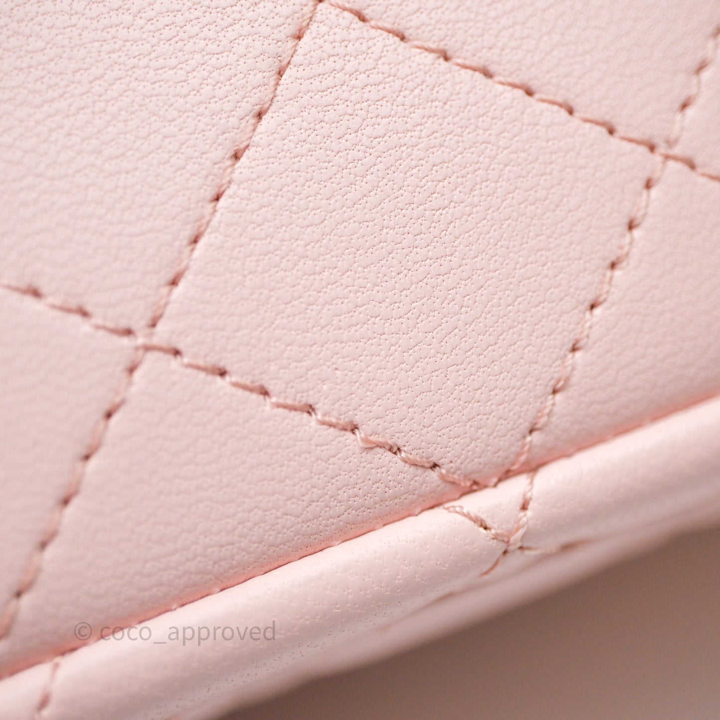 Chanel Mini Rectangular Pearl Crush Baby Pink Lambskin Aged Gold Hardware