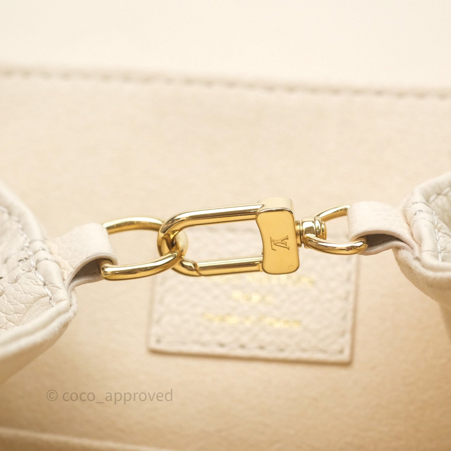 Louis Vuitton Backup Cream Monogram Empreinte Leather