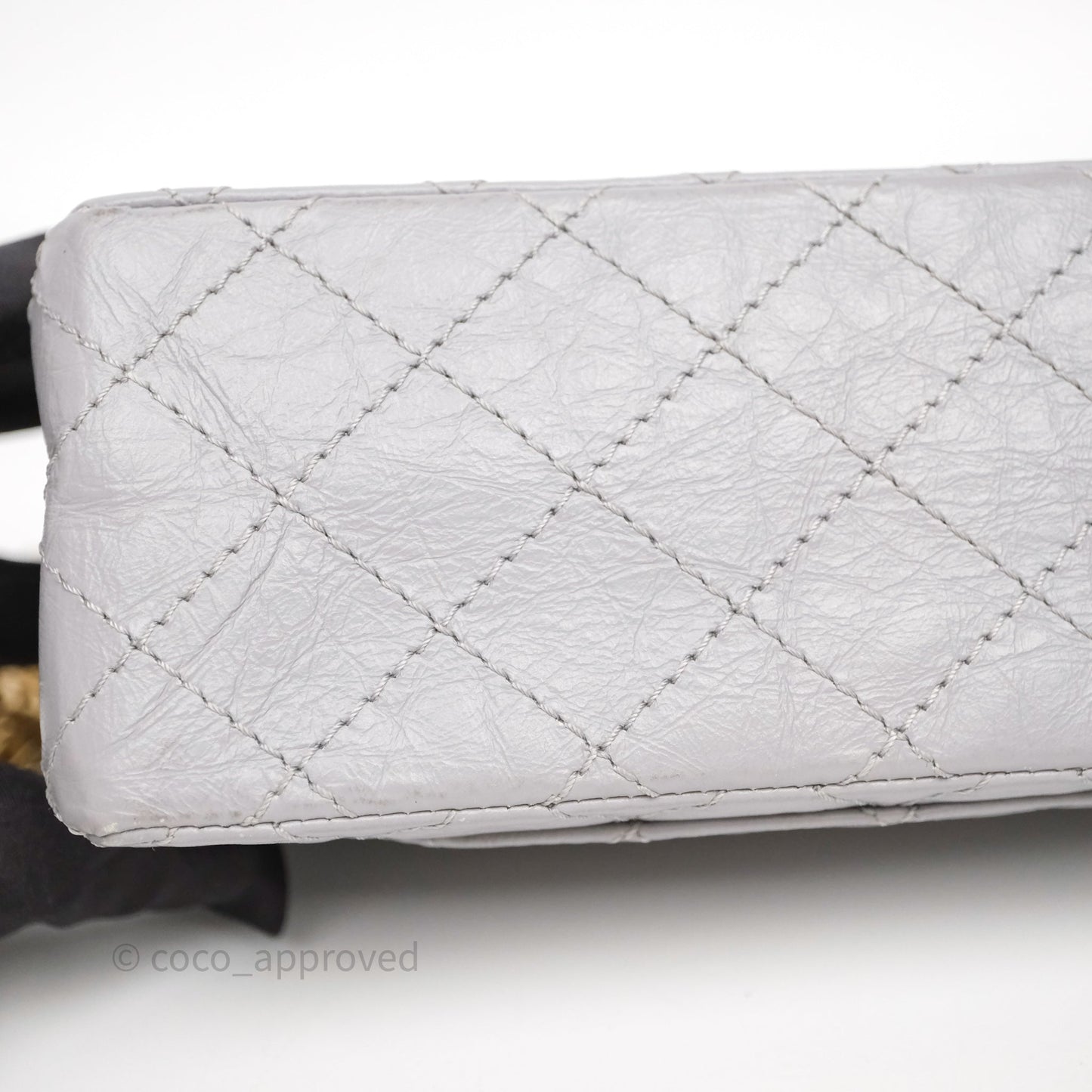 Chanel Mini Reissue 224 Grey Aged Calfskin Aged Gold Hardware
