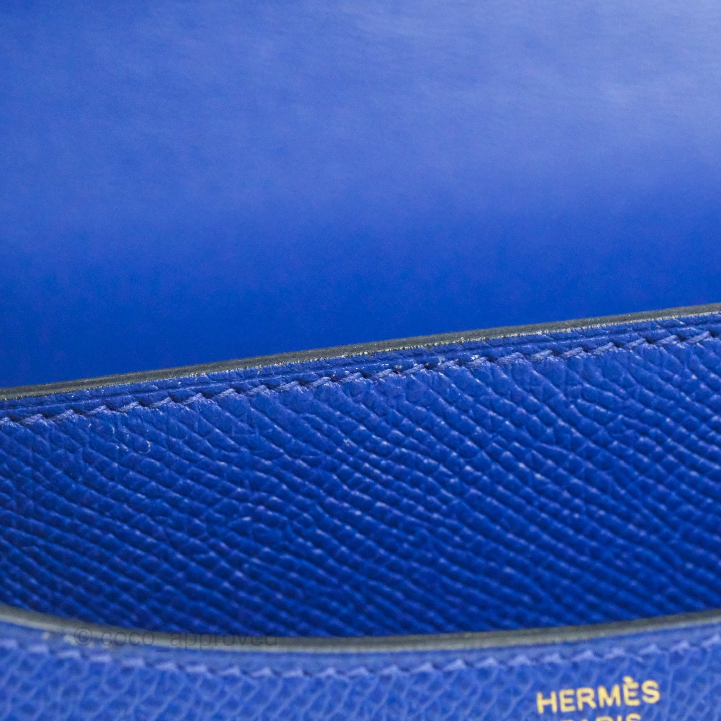 Hermès Constance Mini 18cm Bleu Electric Epsom Gold Hardware