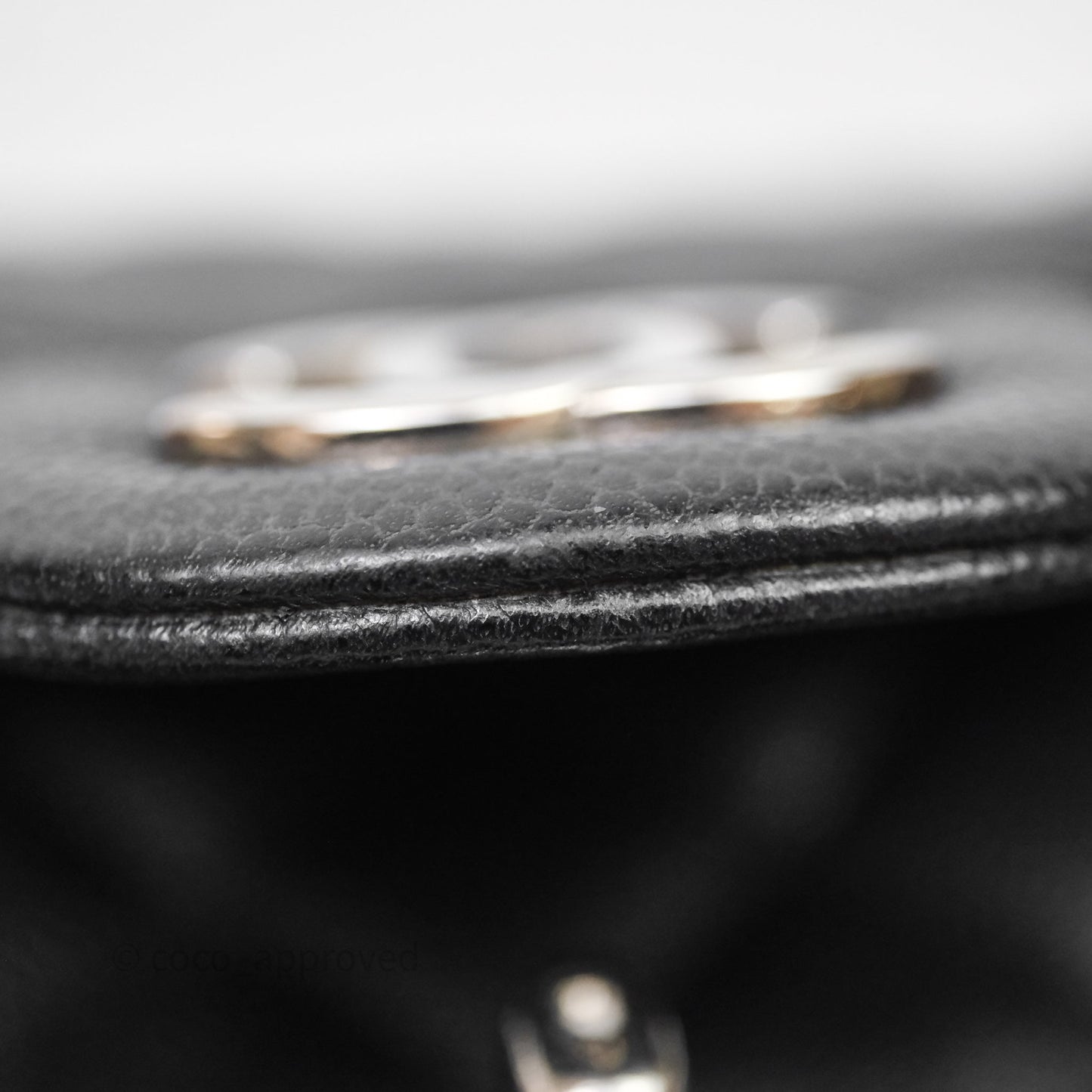 Chanel Mini Square Quilted Black Caviar Silver Hardware
