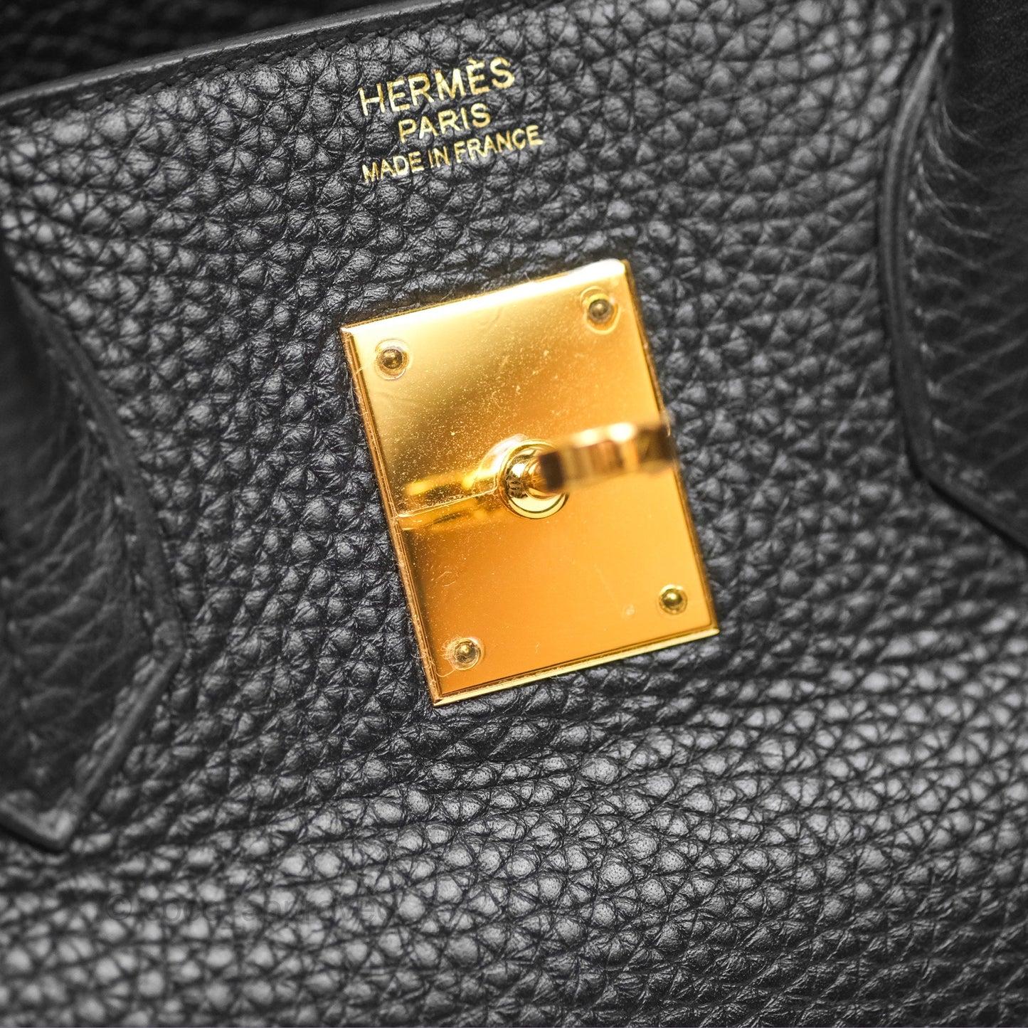Hermès Birkin 30 Retourne Black Noir 89 Clemence Gold Hardware