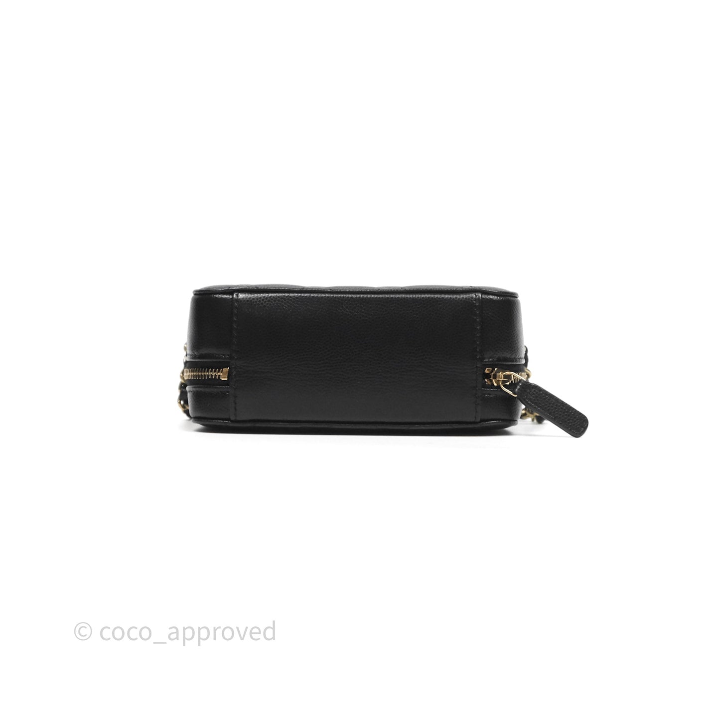 Chanel Quilted Camera Case Black Caviar Gold Hardware