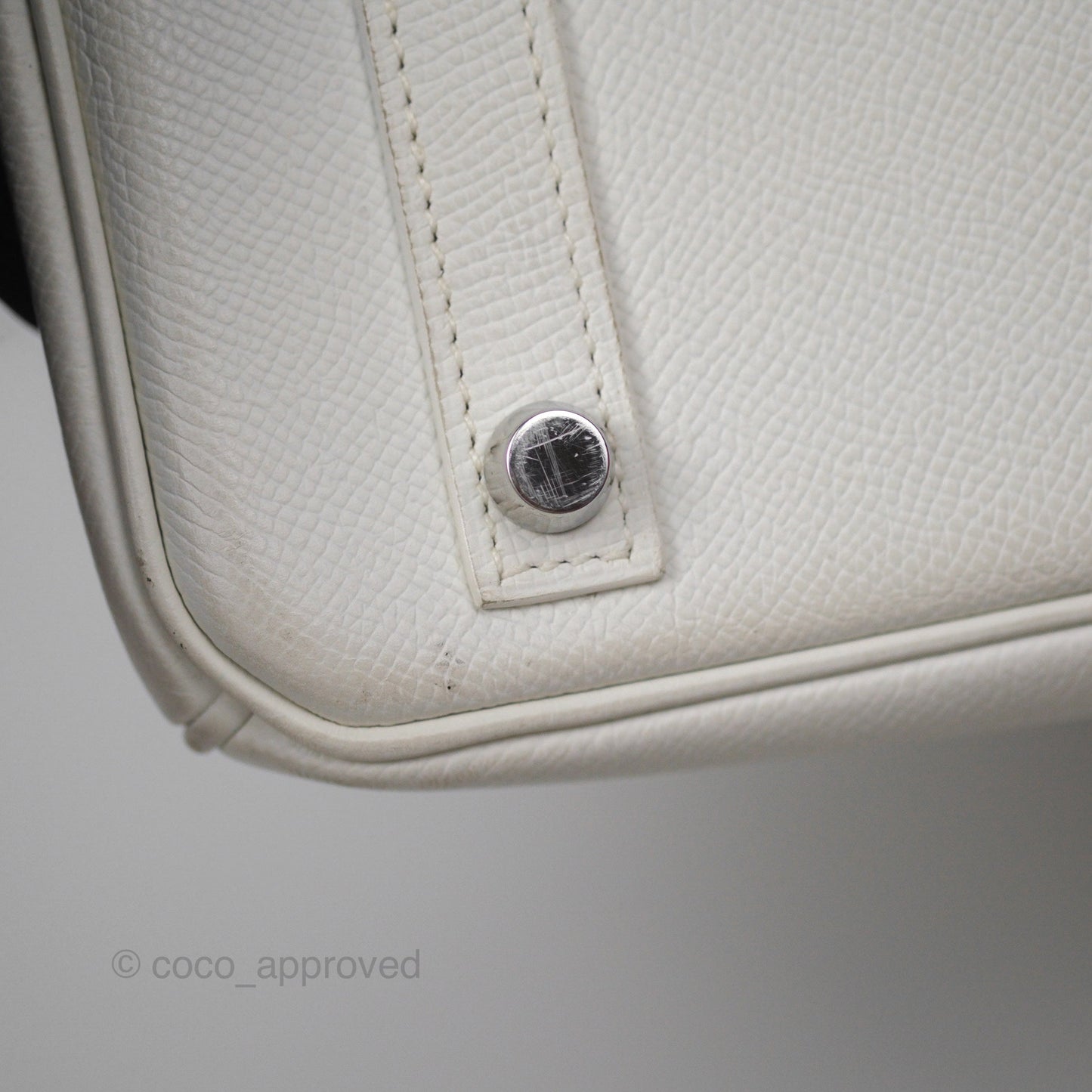 Hermès Birkin 30 Retourne White Epsom Palladium Hardware