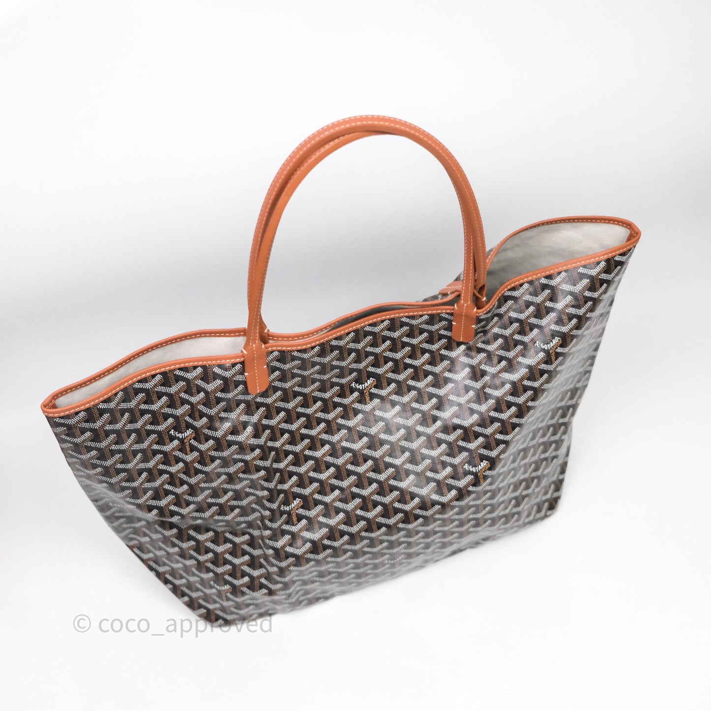 Goyard Saint Louis Tote Bag GM Black/Tan