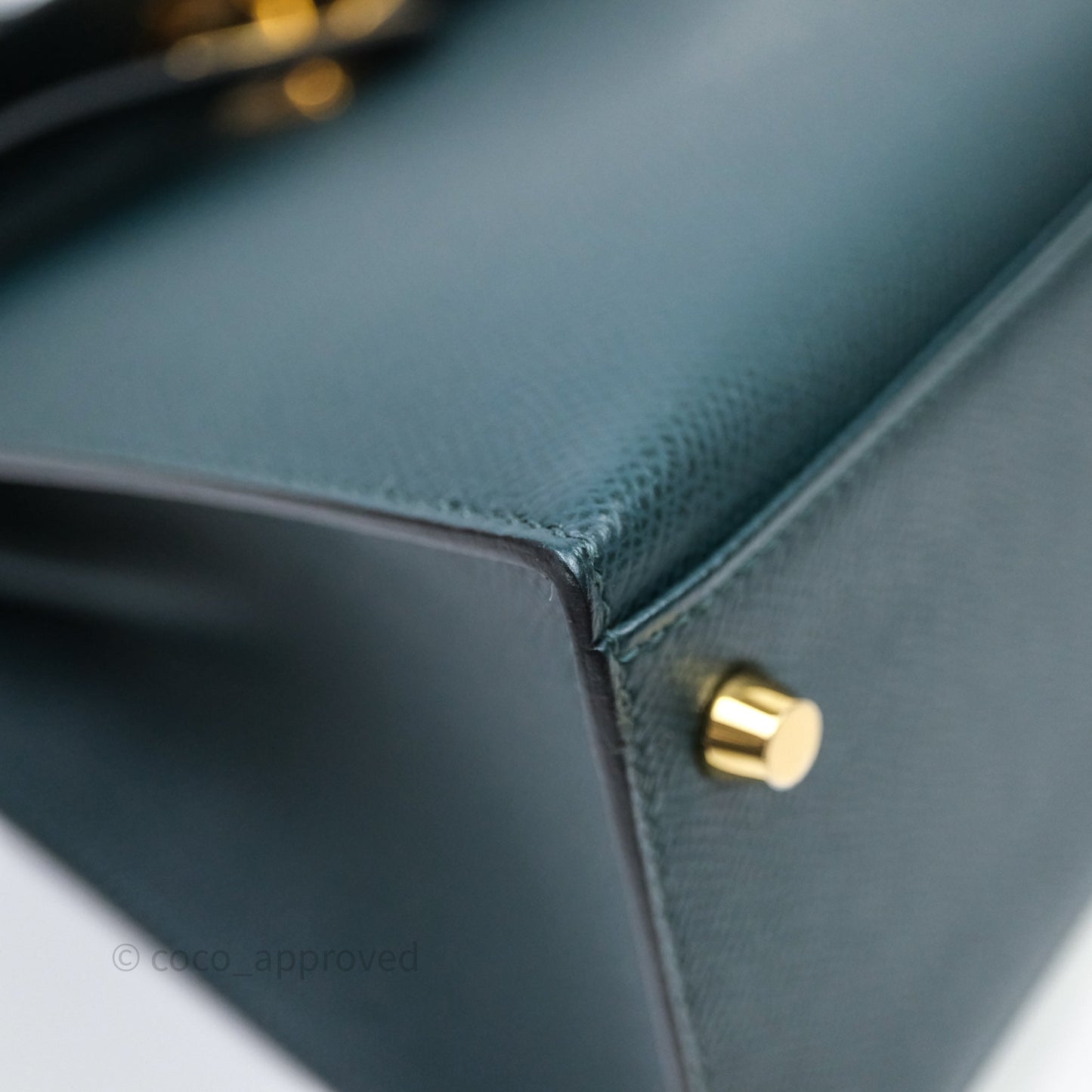 Hermès Kelly 28 6O Vert Cyprès Epsom Gold Hardware