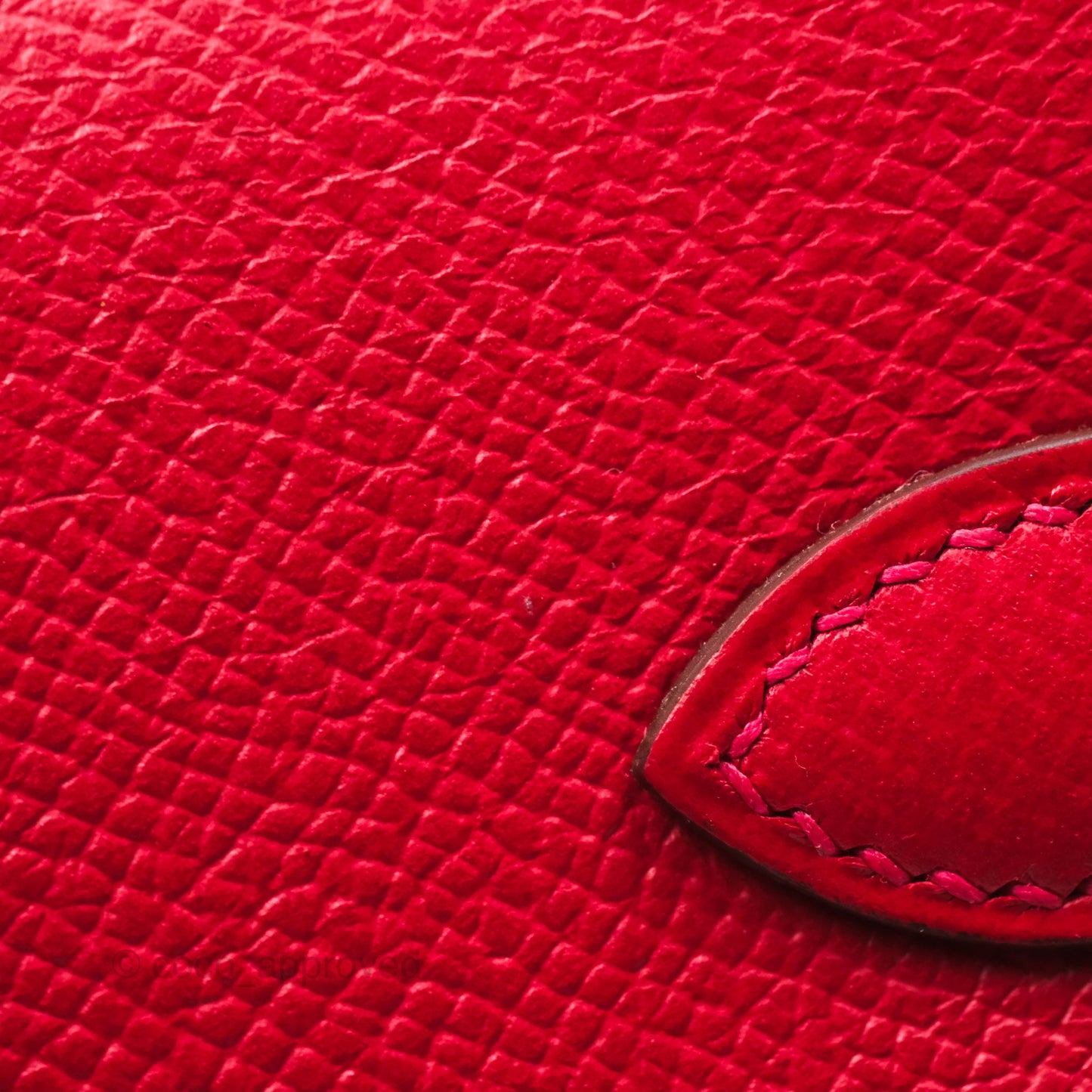 Hermès Kelly 32 Sellier Rouge Casaque Q5 Epsom Palladium Hardware