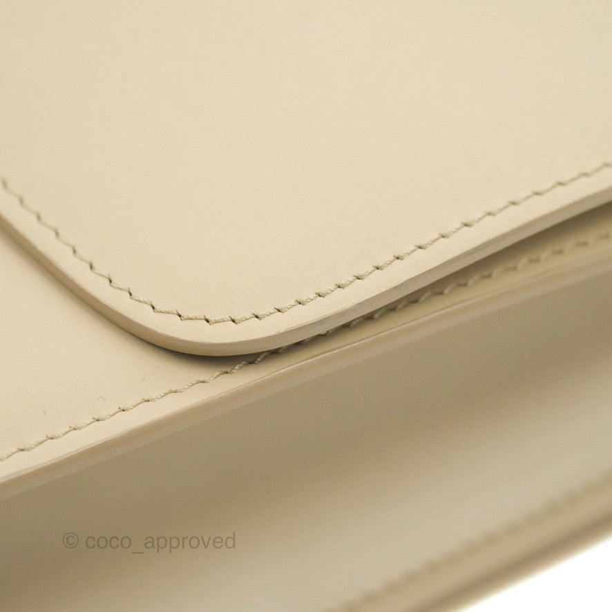 Celine Medium Classic Box Flap Ivory Calfskin
