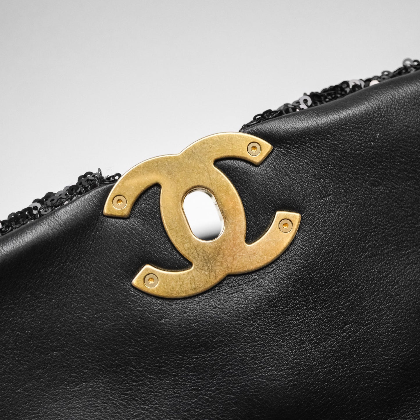 Chanel 19 Small Sequin Black Mixed Hardware