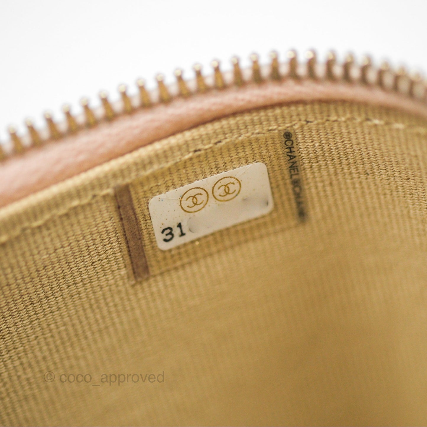 Chanel Classic Mini Pearl Crush Vanity With Chain Light Pink Lambskin Aged Gold Hardware